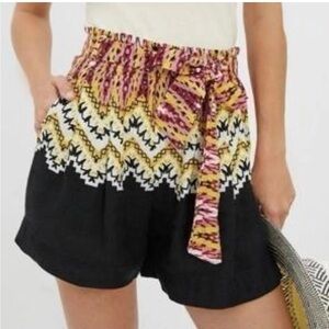 Anthropologie Linen Blend High-Waisted Shorts
